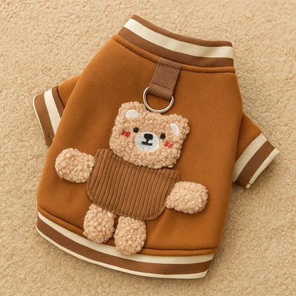 Hundemantel | Warmer Hundepullover mit Bärenmotiv, Süß & Gemütlich