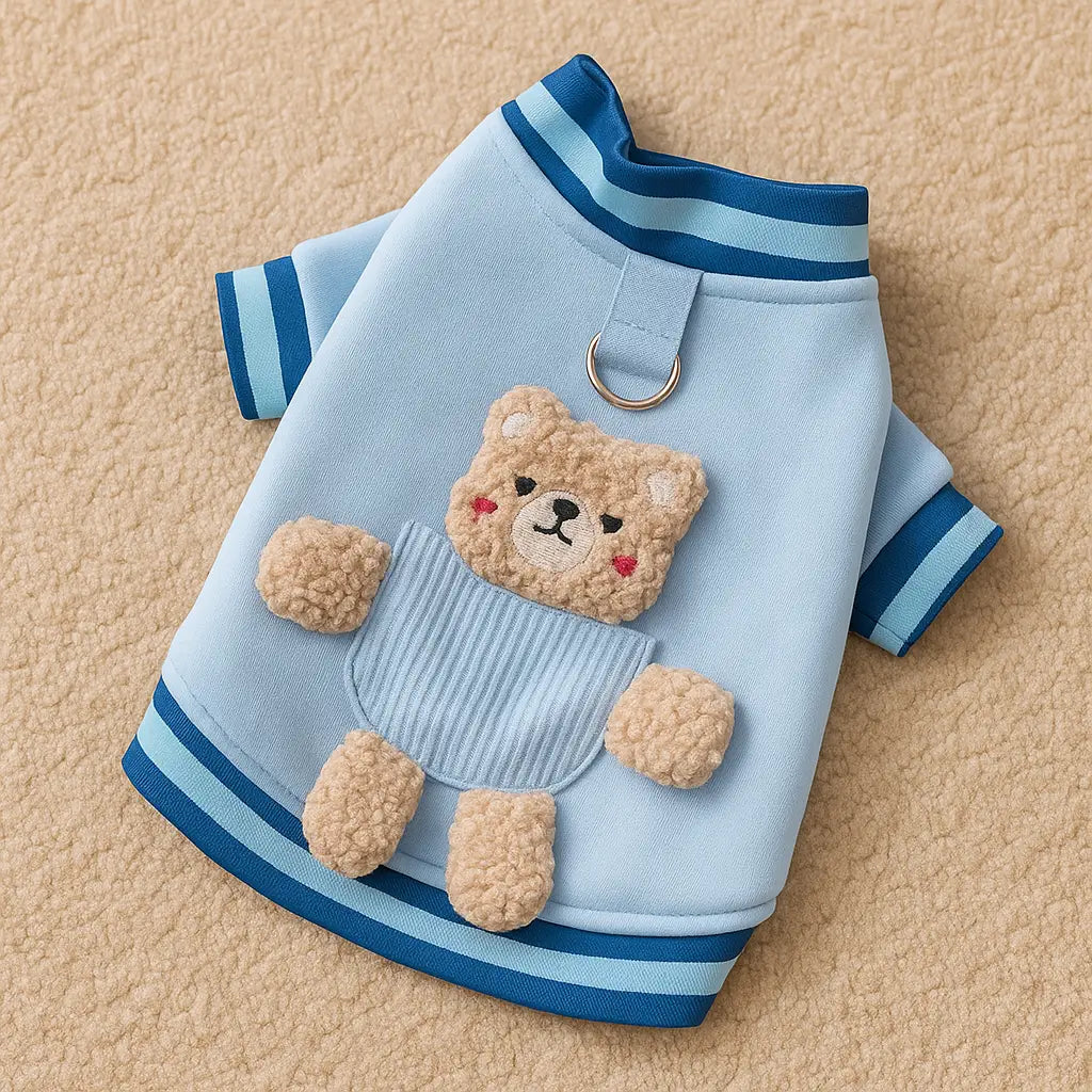 Hundemantel | Warmer Hundepullover mit Bärenmotiv, Süß & Gemütlich
