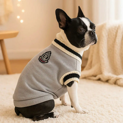 Hundepullover | Warmer V-Ausschnitt Strickpullover für Hunde