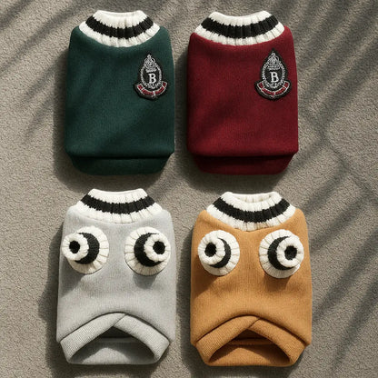 Hundepullover | Warmer V-Ausschnitt Strickpullover für Hunde