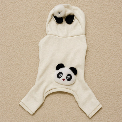 Hundemantel Panda Jumpsuit | Warm & Süß für Kalte Tage