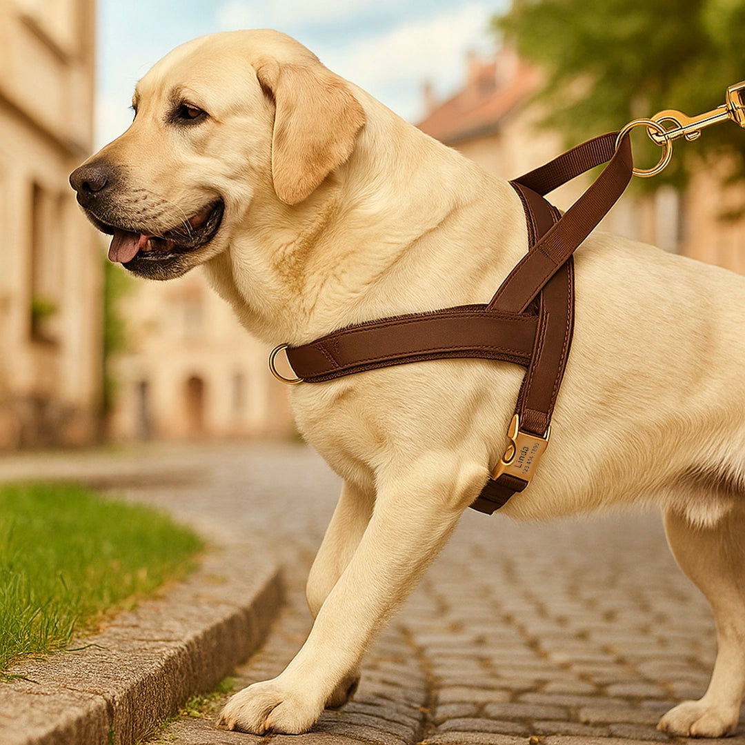 Hundegeschirr mit Namensgravur | Trekkfrei & Bequem im Alltag