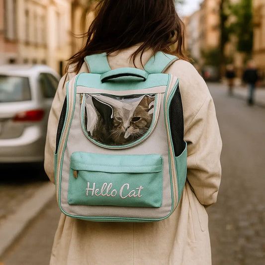 Katzenrucksack & Tragetasche mit Belüftung | sicher und komfortabel