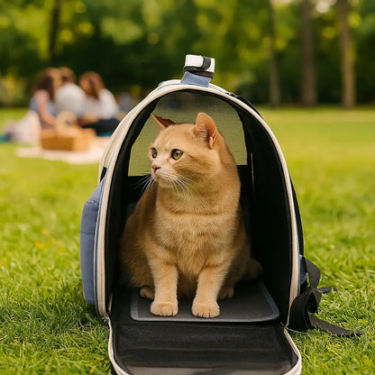 Katzenrucksack & Tragetasche mit Belüftung | sicher und komfortabel
