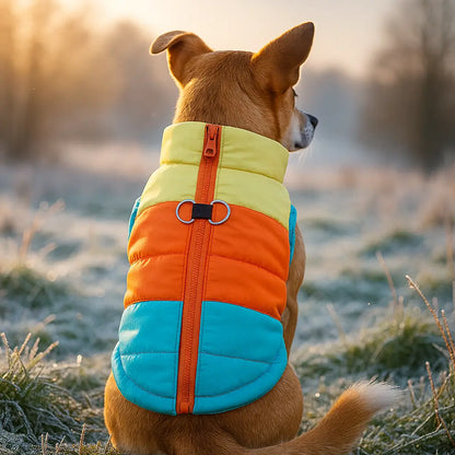 Hundemantel Winter mit Geschirr | Wasserdicht, Warm & Leicht anzuziehen