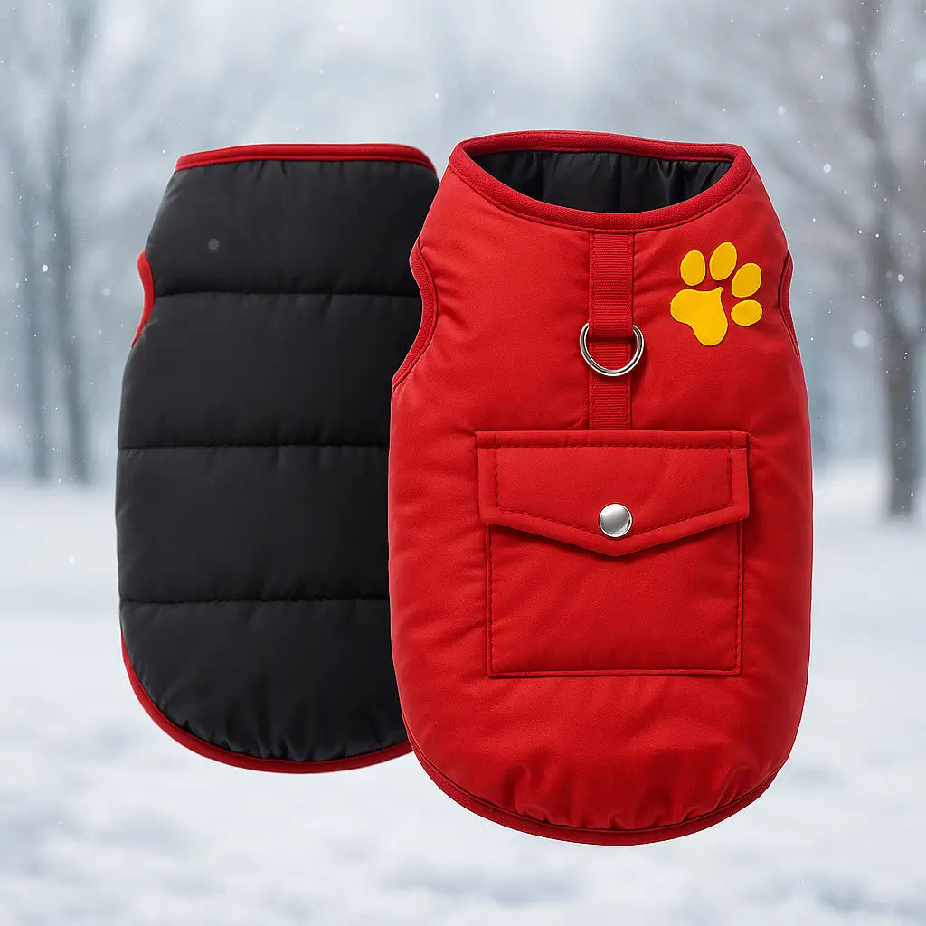 Hundemantel Winter Wendejacke | Wasserdicht, Warm & Beidseitig Tragbar