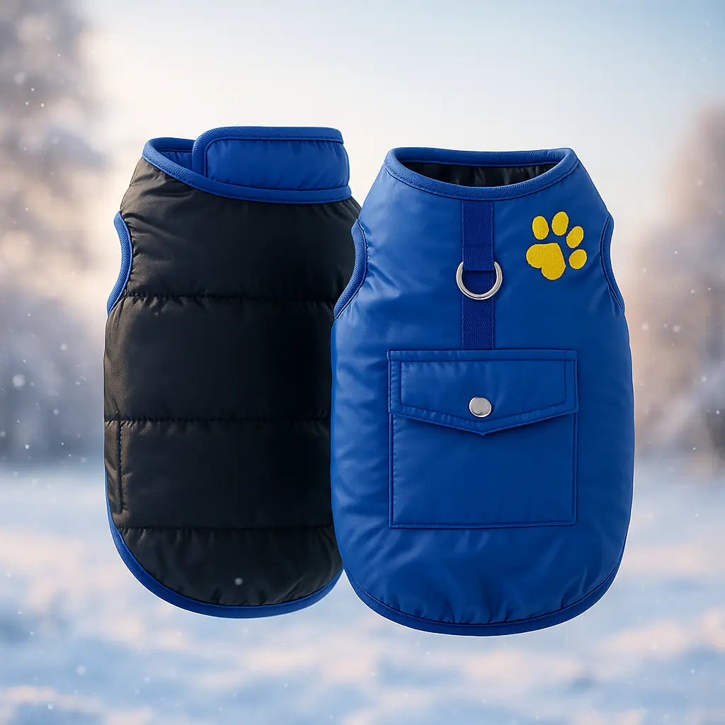 Hundemantel Winter Wendejacke | Wasserdicht, Warm & Beidseitig Tragbar