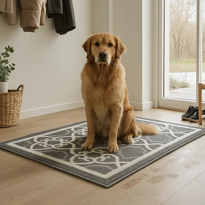 Schmutzfangmatte Hund | saugfähige & rutschfeste Fußmatte waschbar