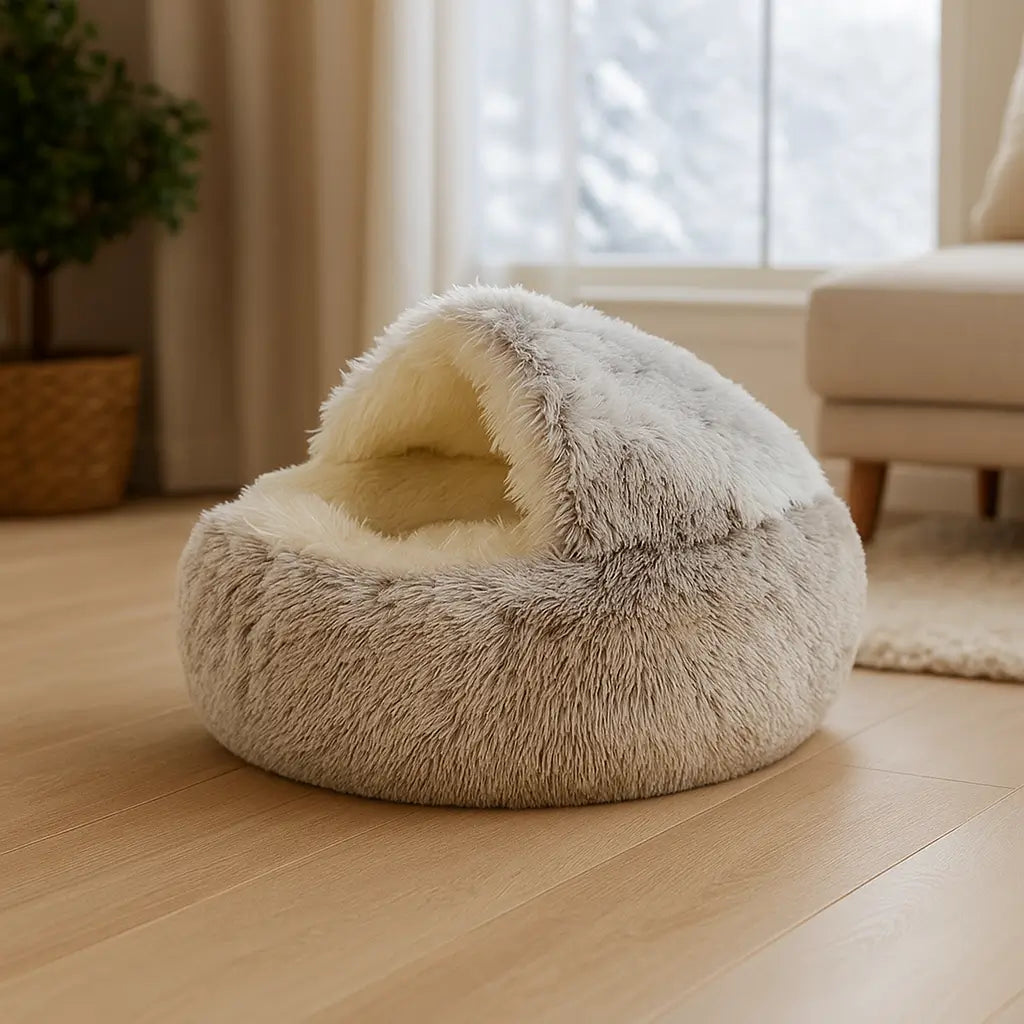 Katzenbett & Katzenhöhle 2-in-1 | weich & warm für gemütlichen Schlaf