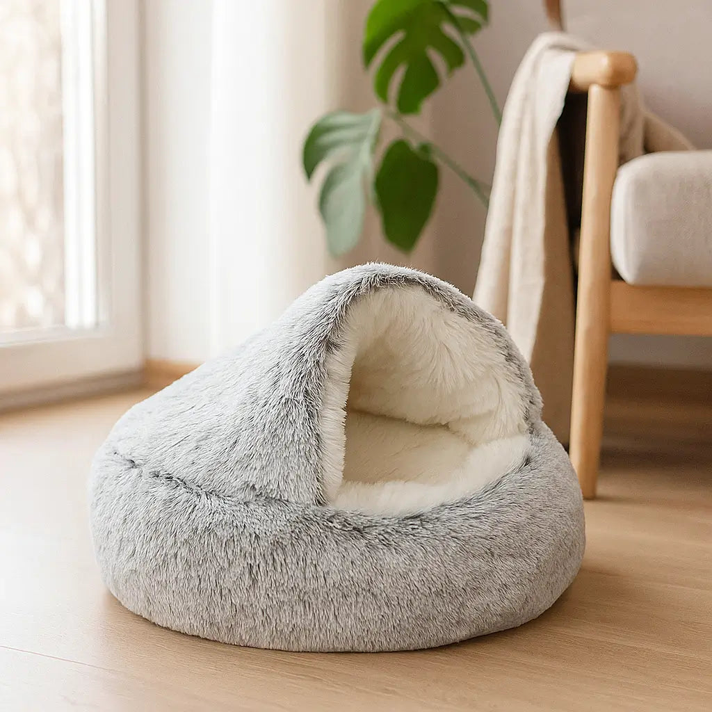 Katzenbett & Katzenhöhle 2-in-1 | weich & warm für gemütlichen Schlaf