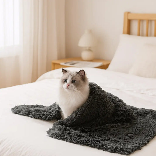 Katzendecke Flauschig | Weiche & Warme Kuscheldecke für Katzen