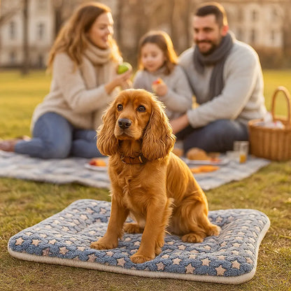 Hundematte & Hundebett weich | waschbare Liegefläche für Reisen