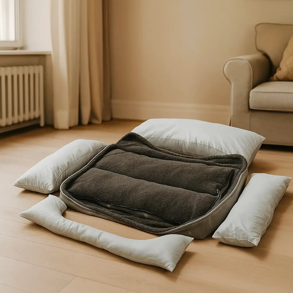 Hundebett Winter Sofa Stil | Warmes & Waschbares Kuschelbett mit Rand