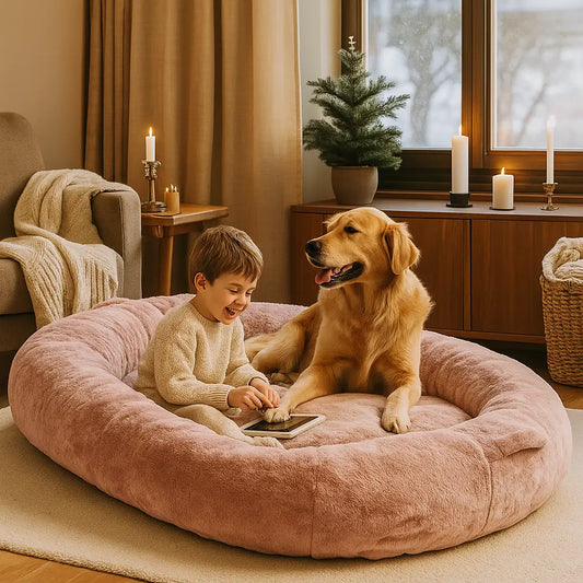 Winter Hundebett für Mensch & Hund | Kuschelig & Warm für kalte Tage