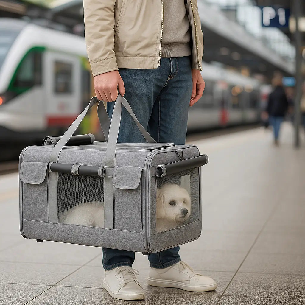 Hundetragetasche mit Rollen | 3-in-1 Transporttasche für Reisen