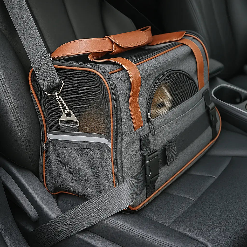 Hundetragetasche | Faltbare Reisetasche mit Lüftung & Komfortbett