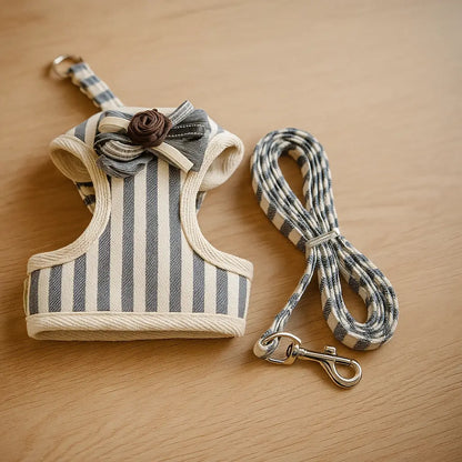 Hundegeschirr mit Leine | Bequemes & Stilvolles Set mit Schleife