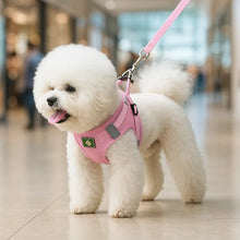 Dog harness with leash | Breathable, adjustable & reflective