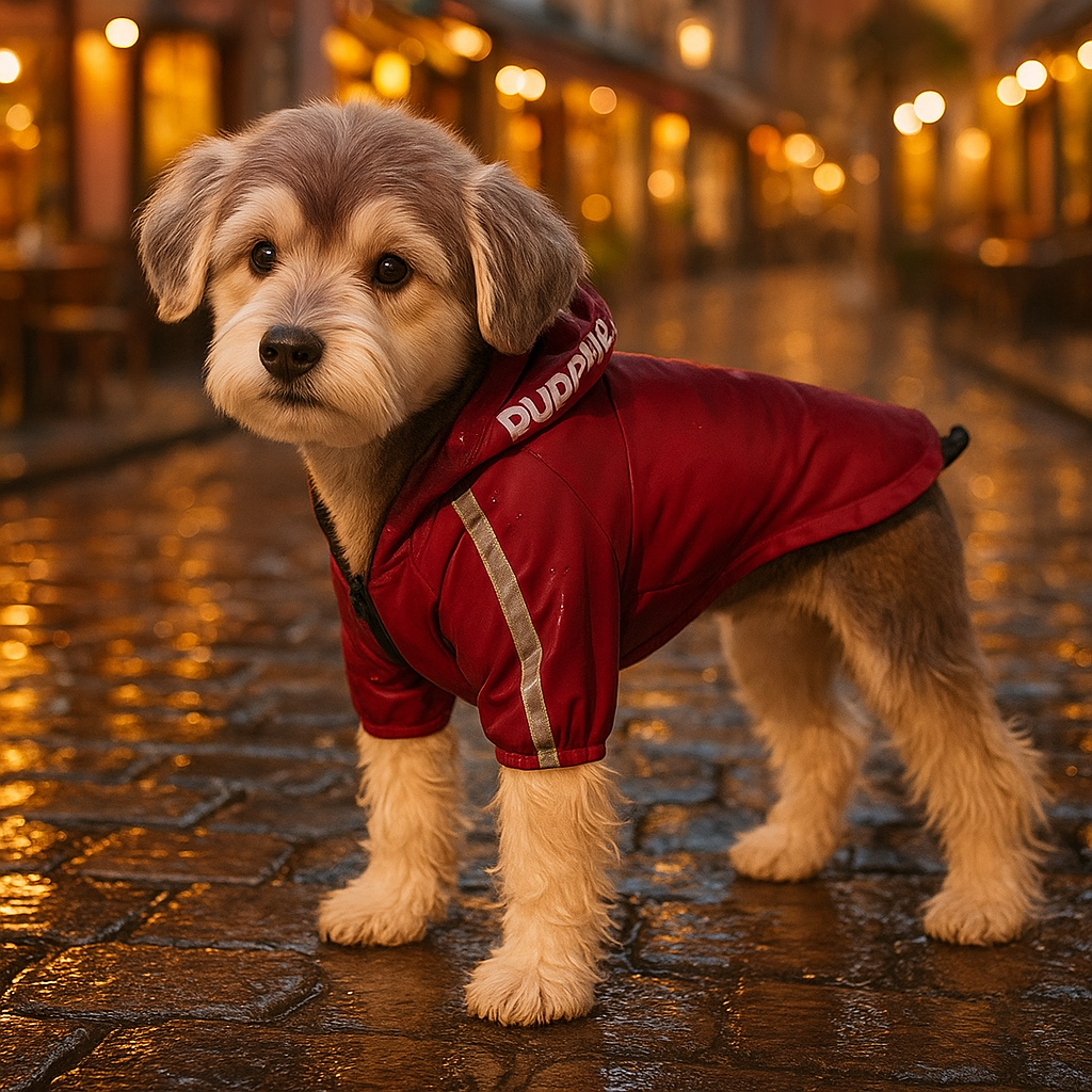 Warme Hundejacke Winter | Wasserdicht, reflektierend mit Kapuze