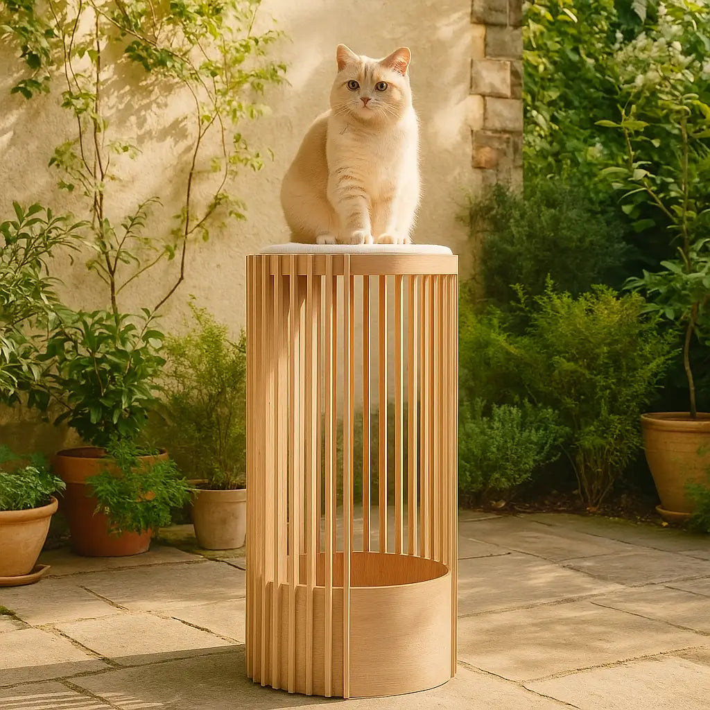Modernes Katzenbett aus Holz | stilvoller & gemütlicher Rückzugsort