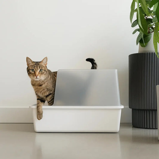 Katzenklo modern | Geruchsfrei & Leicht zu Reinigen mit Hohen Wänden