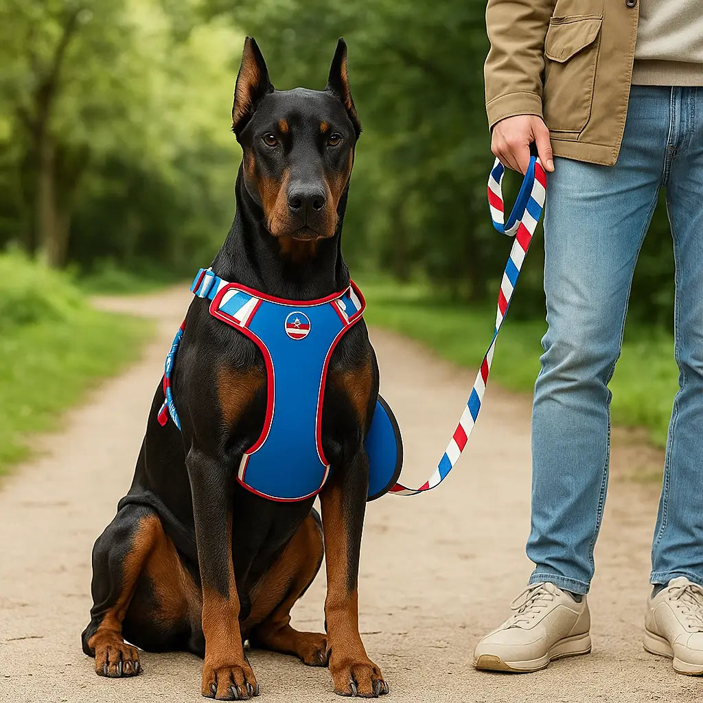 Hundegeschirr groß mit Leine | atmungsaktives Outdoor Trainingsset