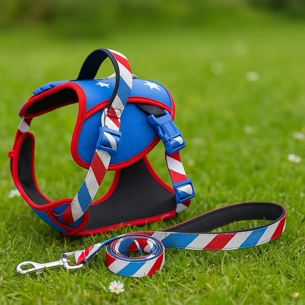 Hundegeschirr groß mit Leine | atmungsaktives Outdoor Trainingsset