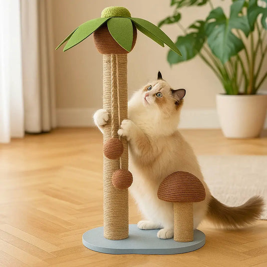 Katzen Kratzbrett Palme | Stilvolles Sisal-Design gegen Kratzstress