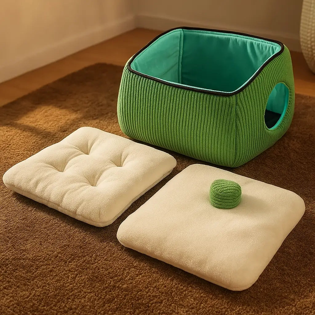 Hundehütte Winter Warm & Waschbar | Kuscheliges Hundebett mit Dach