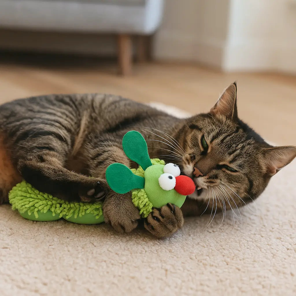 Katerpillar Katzenspielzeug mit Katzenminze | Spaß & Zahnpflege in einem
