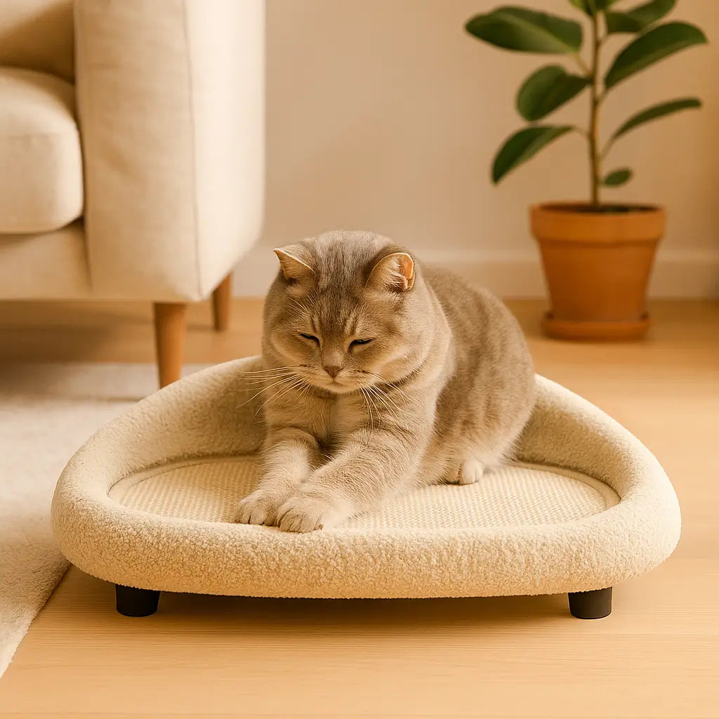 Katzenbett mit Kratzfläche | Gemütliches EntspannungsNest für Zuhause