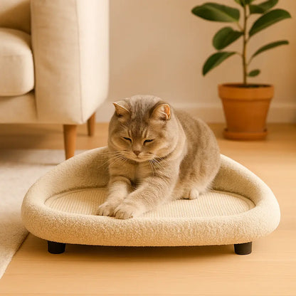 Katzenbett mit Kratzfläche | Gemütliches EntspannungsNest für Zuhause