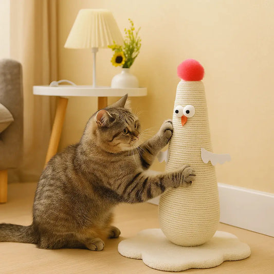Katzen Kratzbaum aus Sisal | Lustiges Design & Möbelschutz