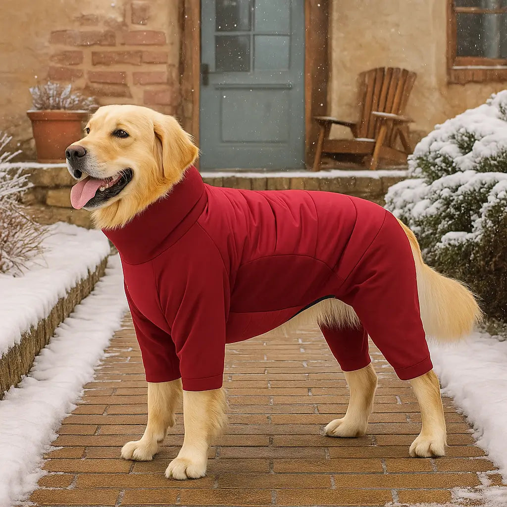 Wasserdichter Hundemantel Winter | warmer Vierbeinmantel mit Schutz