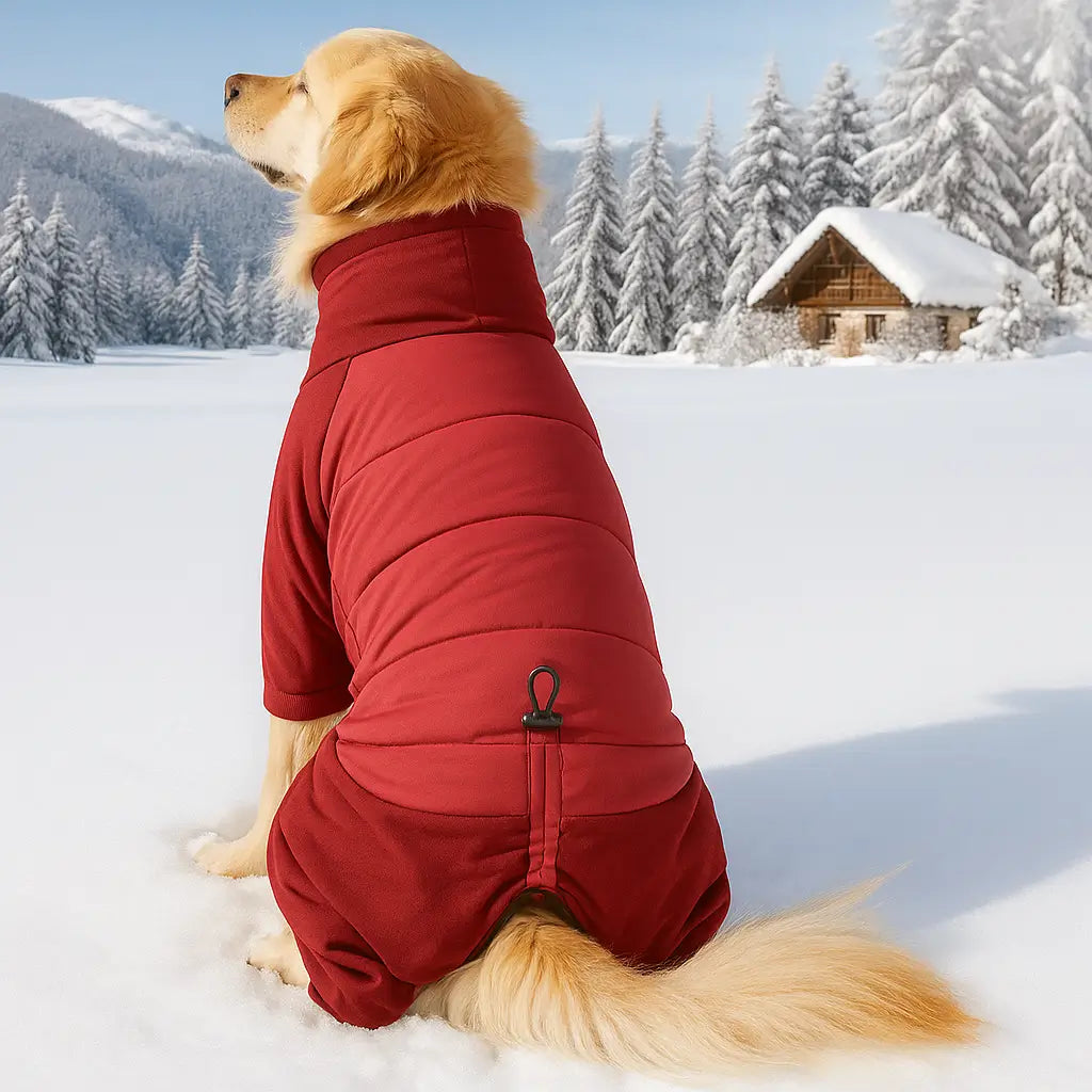 Wasserdichter Hundemantel Winter | warmer Vierbeinmantel mit Schutz
