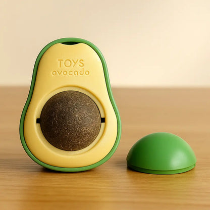 Katzenminze Spielzeug Avocado | drehbarer Catnip-Ball zum Spielen