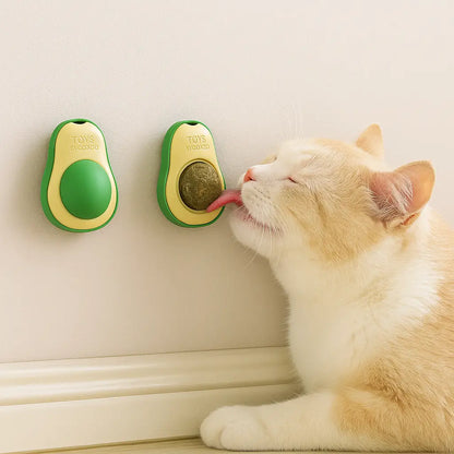 Katzenminze Spielzeug Avocado | drehbarer Catnip-Ball zum Spielen