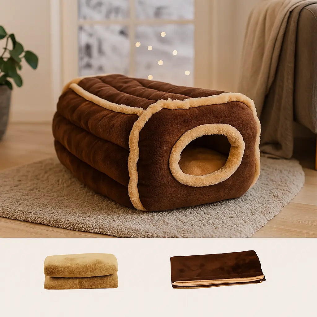 Katzenbett Winter Höhle | Warmes Halbgeschlossenes Katzenhaus