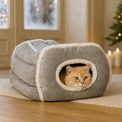 Katzenbett Winter Höhle | Warmes Halbgeschlossenes Katzenhaus