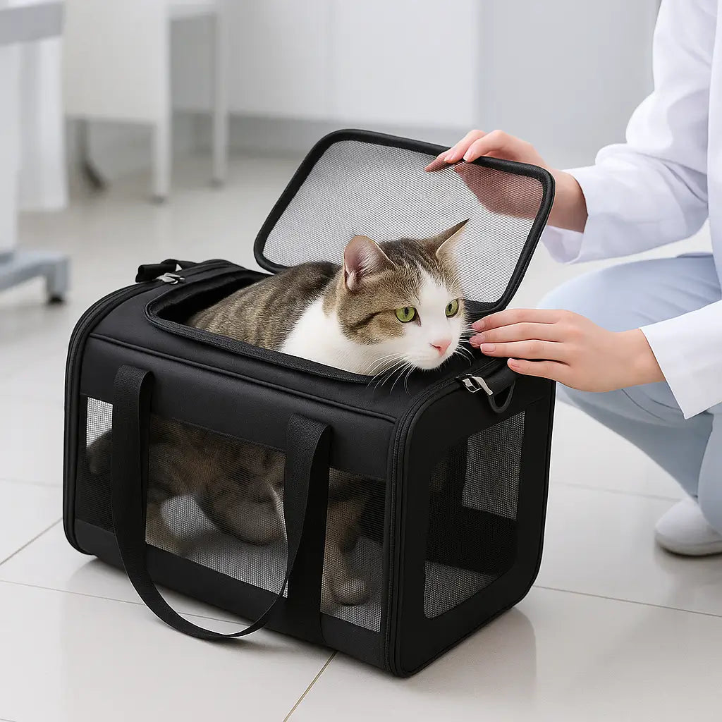 Katzentragetasche Wasserfest | Atmungsaktive Tragetasche für Katzen