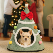 Christmas Dog House | Warm, Washable Cuddle Hut for Small Dogs