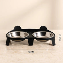 Cat Bowl Double Bowl Stainless Steel | Non-Slip 15° Inclined Stand