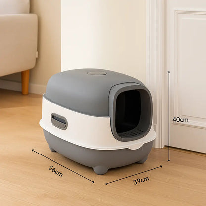 Cat litter box with UV light & cover | Large, hygienic & odor-free