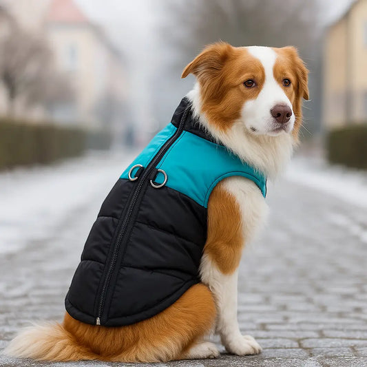 Hundemantel Wasserdicht mit D-Ring & Reißverschluss | Warm & Winddicht