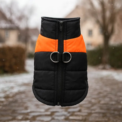 Warm dog winter coat waterproof with D-ring for all sizes