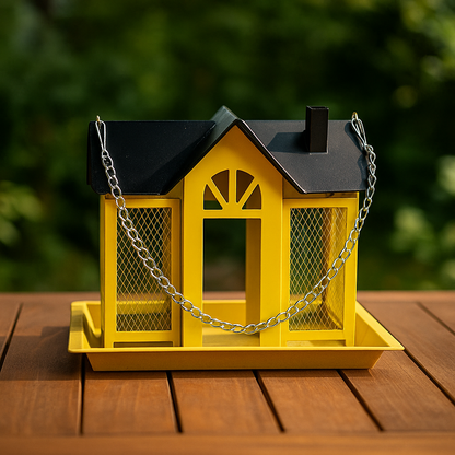 Metal Birdhouse Bird Feeding Station | Weatherproof Hanging Birdhouse