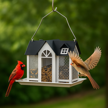 Metal Birdhouse Bird Feeding Station | Weatherproof Hanging Birdhouse