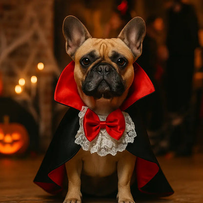 Halloween Hundemantel Vampir Umhang | Verkleidung für Hunde & Welpen