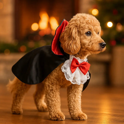 Halloween Hundemantel Vampir Umhang | Verkleidung für Hunde & Welpen