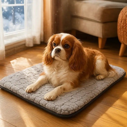 Self-Heating Dog Bed for Winter | Soft & Washable Heat Mat